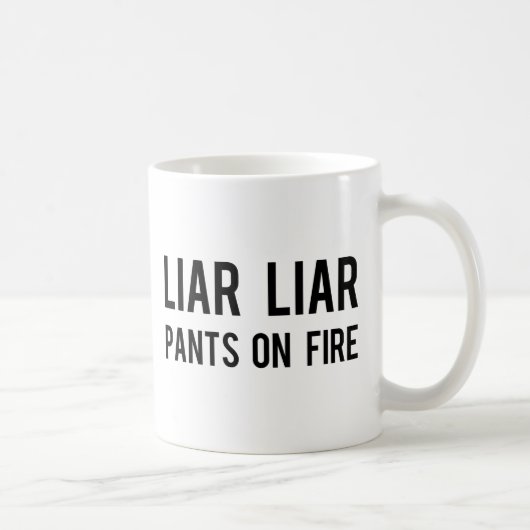 Liar Liar Pants on Fire Koffiemok (Rechts)