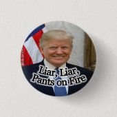 Liar Liar Pants on Fire Ronde Button 3,2 Cm (Voorkant)