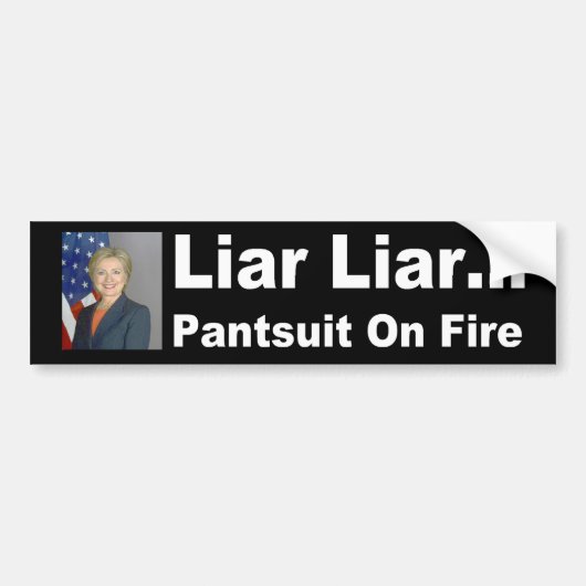Liar liar pantserpak op brandbumper bumpersticker (Voorkant)