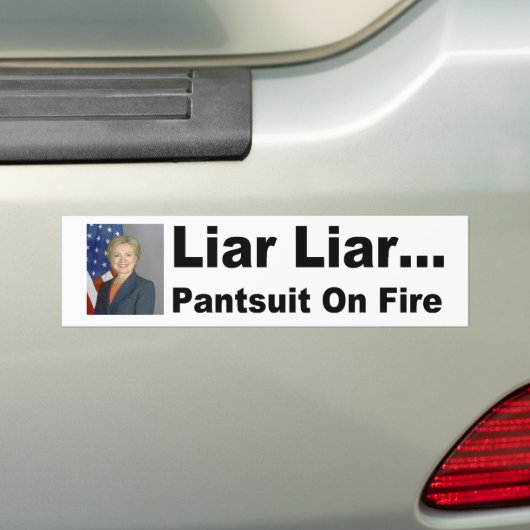 Liar liar pantserpak op brandbumper bumpersticker (Op auto)