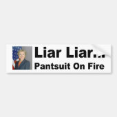 Liar liar pantserpak op brandbumper bumpersticker (Voorkant)