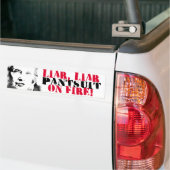 Liar Liar Pantsuit brandt - Anti-Hillary Graffiti Bumpersticker (Op Truck)