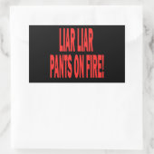 Liar Liar Rechthoekige Sticker (Tas)
