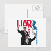 Liar - Mitt Romney & Paul Ryan Briefkaart (Voorkant / Achterkant)