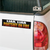 Liar Pantsuit in brand | Politiek Bumpersticker (Op Truck)