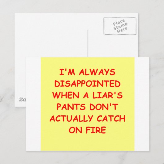 LIARS.png Briefkaart (Voorkant / Achterkant)