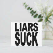 Liars Suck Briefkaart (Staand voorkant)