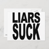 Liars Suck Briefkaart (Voorkant / Achterkant)