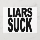 Liars Suck Briefkaart (Voorkant)