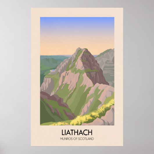 Liathach Munros van Schotland Reisposter Poster (Voorkant)