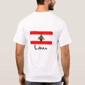 Liban Libanese vlag Klein logo T-shirt (Achterkant)