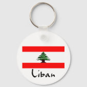 Liban Libanon Vlag Sleutelhanger (Voorkant)
