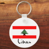 Liban Libanon Vlag Sleutelhanger (Voorkant)