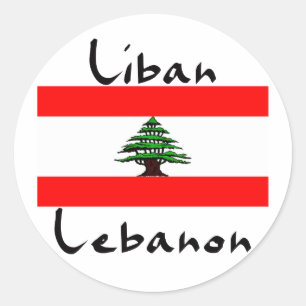 Liban Libanon - Vlaggenspotters Ronde Sticker