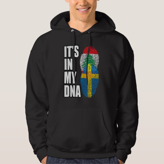 Libanees en Zweeds Mix Dna-erfgoed Hoodie (Voorkant)