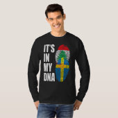 Libanees en Zweeds Mix Dna-erfgoed T-shirt (Voorkant volledig)