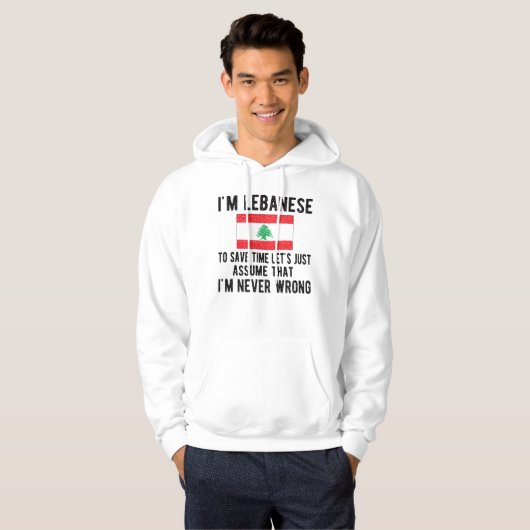 Libanees erfgoed Libanon beweegt Libanese vlag Hoodie (Voorkant volledig)