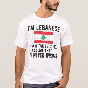 Libanees erfgoed Libanon beweegt Libanese vlag T-shirt