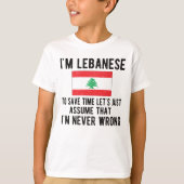 Libanees erfgoed Libanon beweegt Libanese vlag T-shirt (Voorkant)