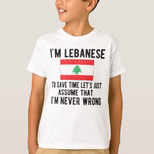 Libanees erfgoed Libanon beweegt Libanese vlag T-shirt