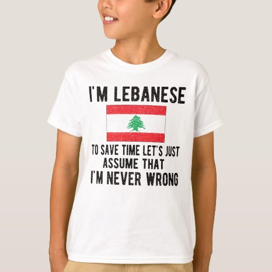 Libanees erfgoed Libanon beweegt Libanese vlag T-shirt (Voorkant)