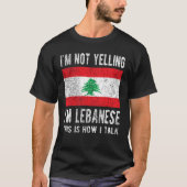 Libanees erfgoed Libanon beweegt Libanese vlag T-shirt (Voorkant)
