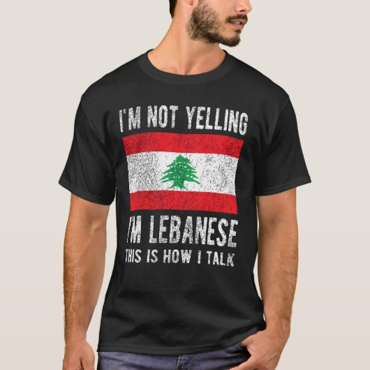 Libanees erfgoed Libanon beweegt Libanese vlag T-shirt (Voorkant)