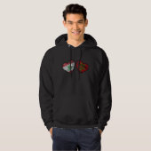 Libanees hart en nationale vlaggen hoodie (Voorkant volledig)