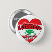 Libanees meisje ronde button 5,7 cm (Voorkant /achterkant)