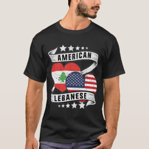 Libanese Amerikaanse vlag shirt