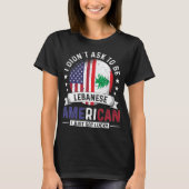 Libanese Amerikaanse vlaggen Pride Libanon vlag T-shirt (Voorkant)