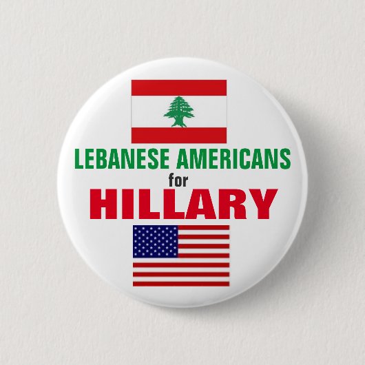 Libanese Amerikanen voor Hillary 2016 Ronde Button 5,7 Cm (Voorkant)