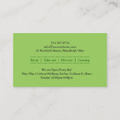 Libanese Arabische gerechten Visitekaartje (Achterkant)