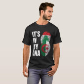 Libanese en Algerijnse mix DNA erfgoed vlag T-shirt (Voorkant volledig)