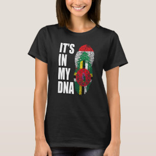Libanese en Dominica Mix DNA-werelderfgoedvlag T-shirt