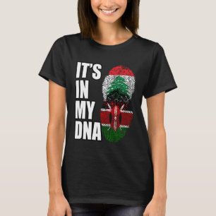 Libanese en Keniaanse mix DNA erfgoed vlag T-shirt