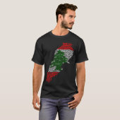 Libanese Fingerprint Flag Support Protest Love Leb T-shirt (Voorkant volledig)