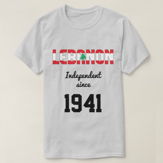 Libanese Flag Independence Celebration T-shirt (Design voorkant)