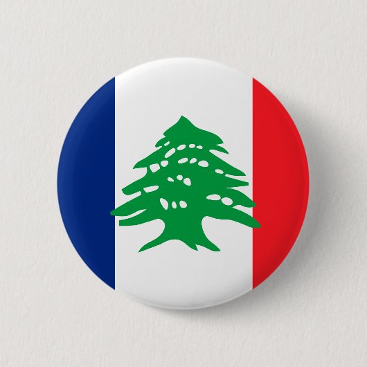 Libanese Fransen, Libanon Ronde Button 5,7 Cm (Voorkant)