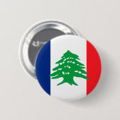 Libanese Fransen, Libanon Ronde Button 5,7 Cm (Voorkant /achterkant)