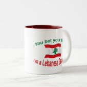 Libanese grootmoeder - Bet Uw Kibbi Tweekleurige Koffiemok (Voorkant rechts)