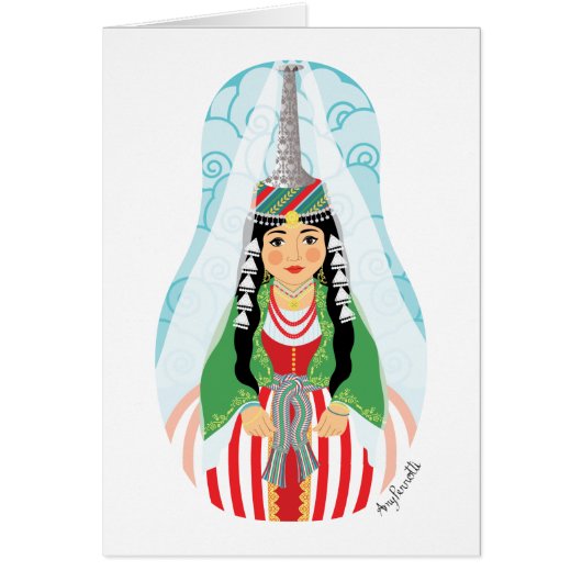 Libanese hoge hoofdadres Matryoshka Kaart (Voorkant)