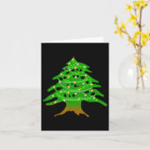 Libanese kerstboom Libanese vlag kerstkaart Kaart (Gele Bloem)