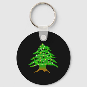 Libanese kerstboom Libanese vlag kerstkaart Sleutelhanger