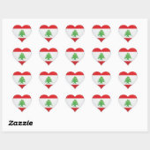 Libanese liefde vlag trots hart sticker (Vel)