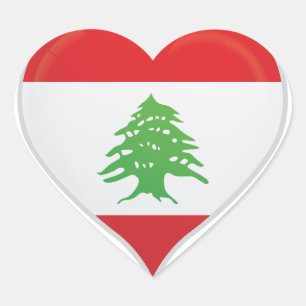 Libanese liefde vlag trots hart sticker