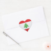 Libanese liefde vlag trots hart sticker (Envelop)