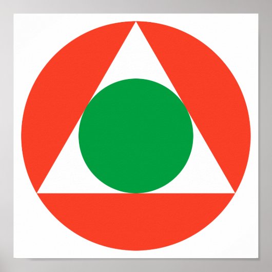 Libanese luchtmacht Roundel Poster (Voorkant)