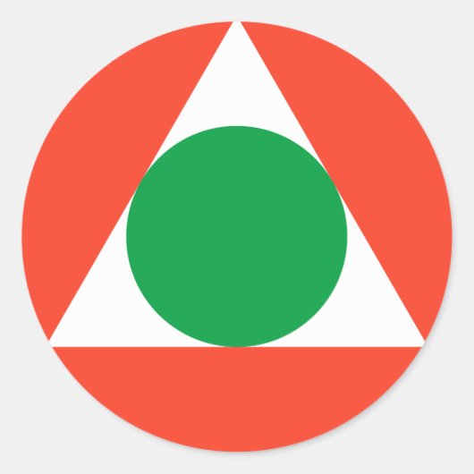 Libanese luchtmacht Roundel Ronde Sticker (Voorkant)