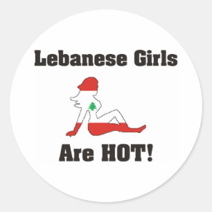 Libanese meisjes zijn warm ronde sticker